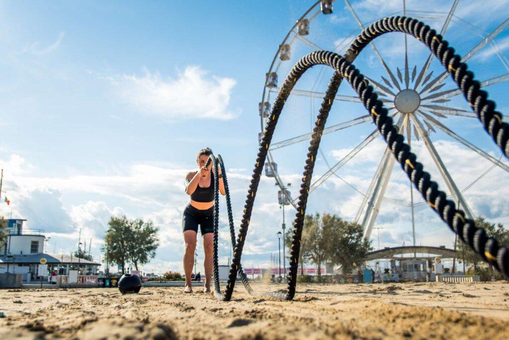 Tabata ćwiczenie: Liny treningowe