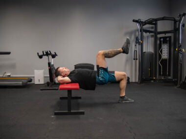 wznos bioder jednonóż - 1 leg glute bridge