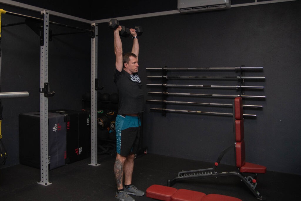 arnold press - pozycja końcowa