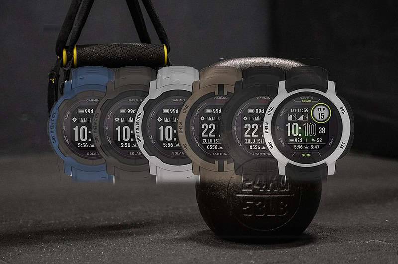 garmin instinct 2 solar na tle kettlebells