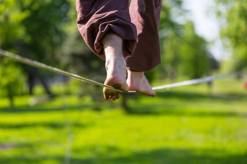 Slackline - trening równowagi i koncentracji 1 slackline