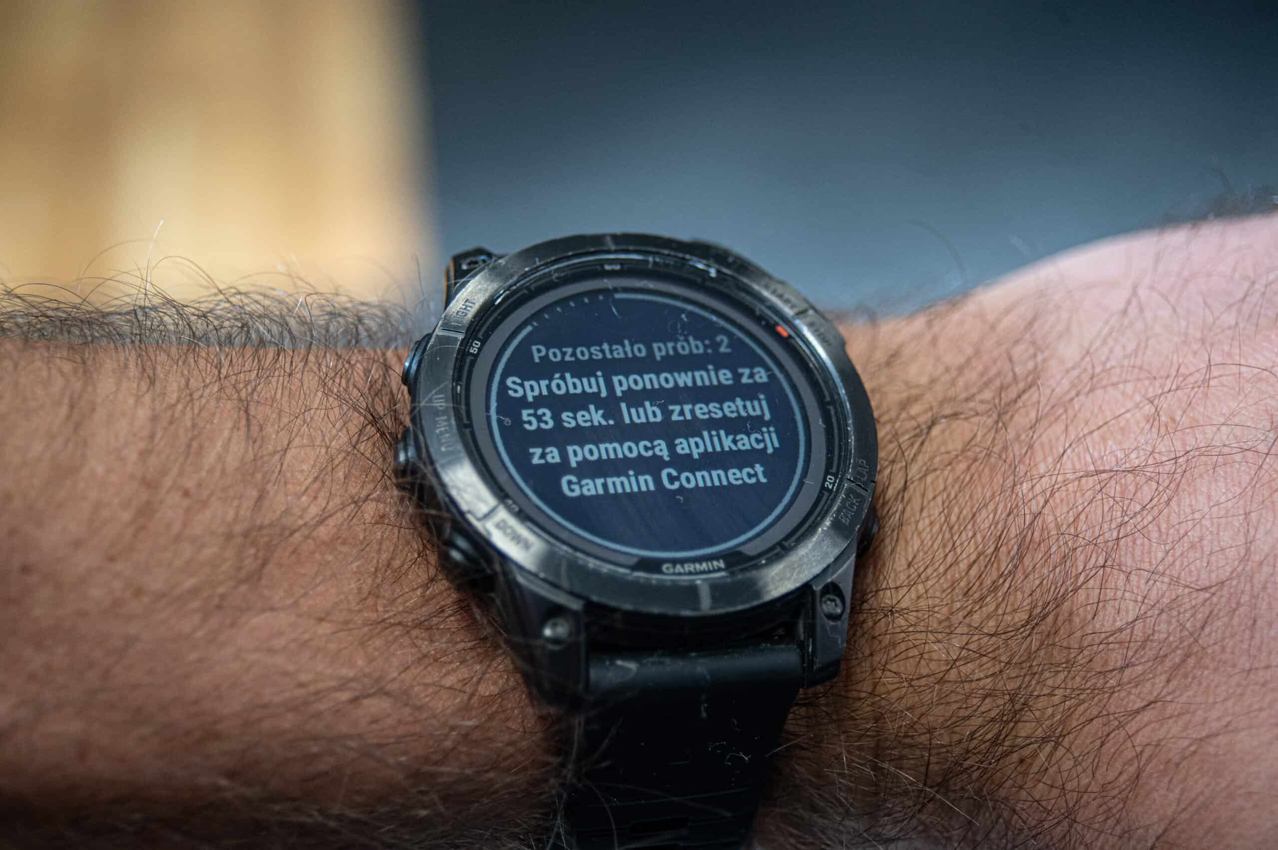 garmin pay błędny pin