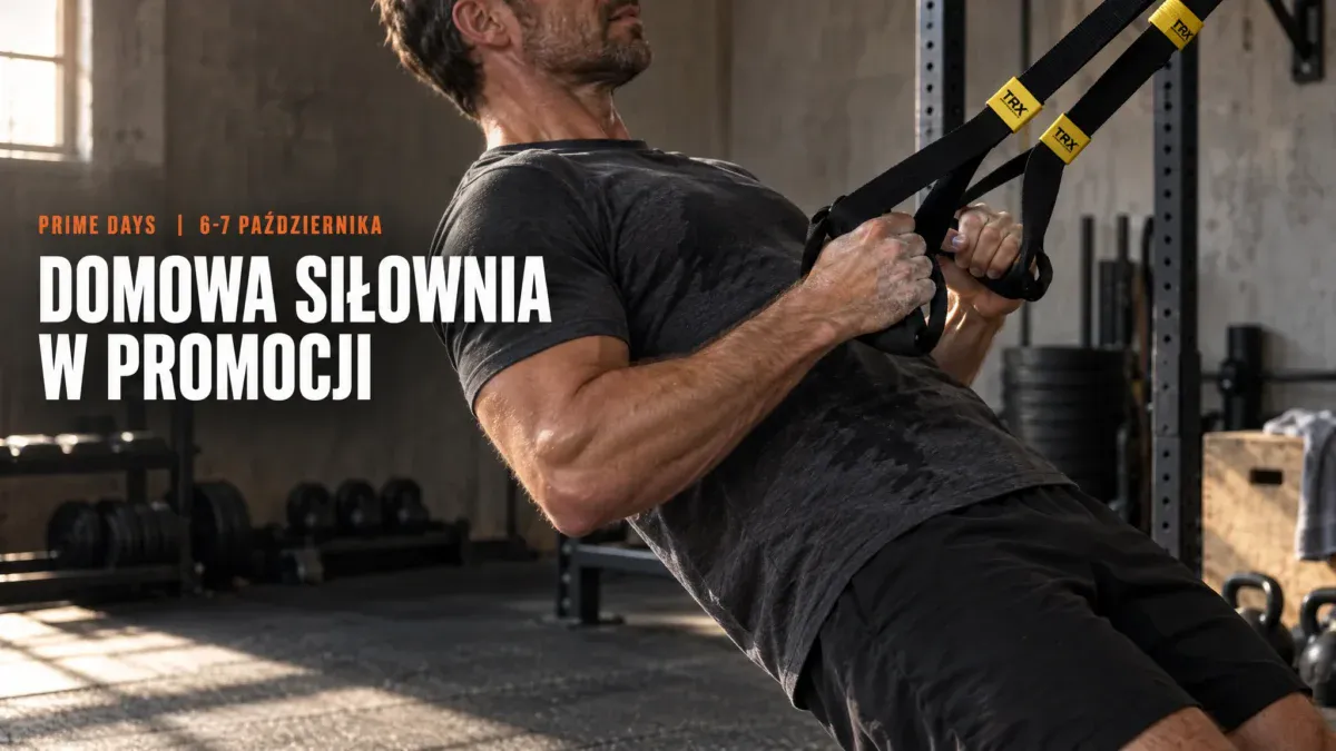 Prime Days październik 2026: wiosłowanie na TRX, sprzęt do domowej siłowni w promocji